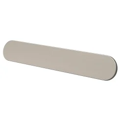 Poignée de meuble arrondi Minzh aluminium effet nickel satin gris l.153mm x l.25mm x H. 16mm entraxe 128mm-GoodHome Outlet