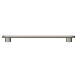 Poignée de meuble arrondi Minzh aluminium effet nickel satin gris l.153mm x l.25mm x H. 16mm entraxe 128mm-GoodHome Outlet