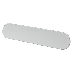 Poignée de meuble arrondi Minzh aluminium effet chromé gris l.121mm x l.25mm x H. 16mm entraxe 96mm^GoodHome Hot