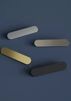 Poignée de meuble arrondi Minzh aluminium effet laiton satin doré l.121mm x l.25mm x H. 16mm entraxe 96mm^GoodHome Best