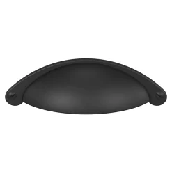 Poignée de meuble demi-ronde Kilhog mat noir l.104mm x l.30mm x H. 26mm entraxe 64mm-GoodHome New