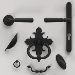 Poignée de meuble demi-ronde Kilhog mat noir l.104mm x l.30mm x H. 26mm entraxe 64mm-GoodHome New