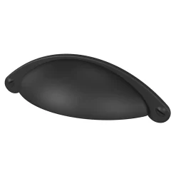 Poignée de meuble demi-ronde Kilhog mat noir l.104mm x l.30mm x H. 26mm entraxe 64mm-GoodHome New
