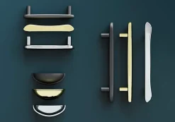 Poignée de meuble demi-ronde Armel mat noir l.79mm x l.28mm x H. 26mm entraxe 64mm-GoodHome Clearance