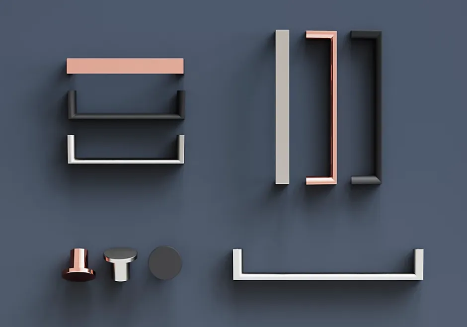 Poignée de meuble Droit Dotz doré l.104mm x l.14mm x H. 26mm entraxe 96mm-GoodHome New