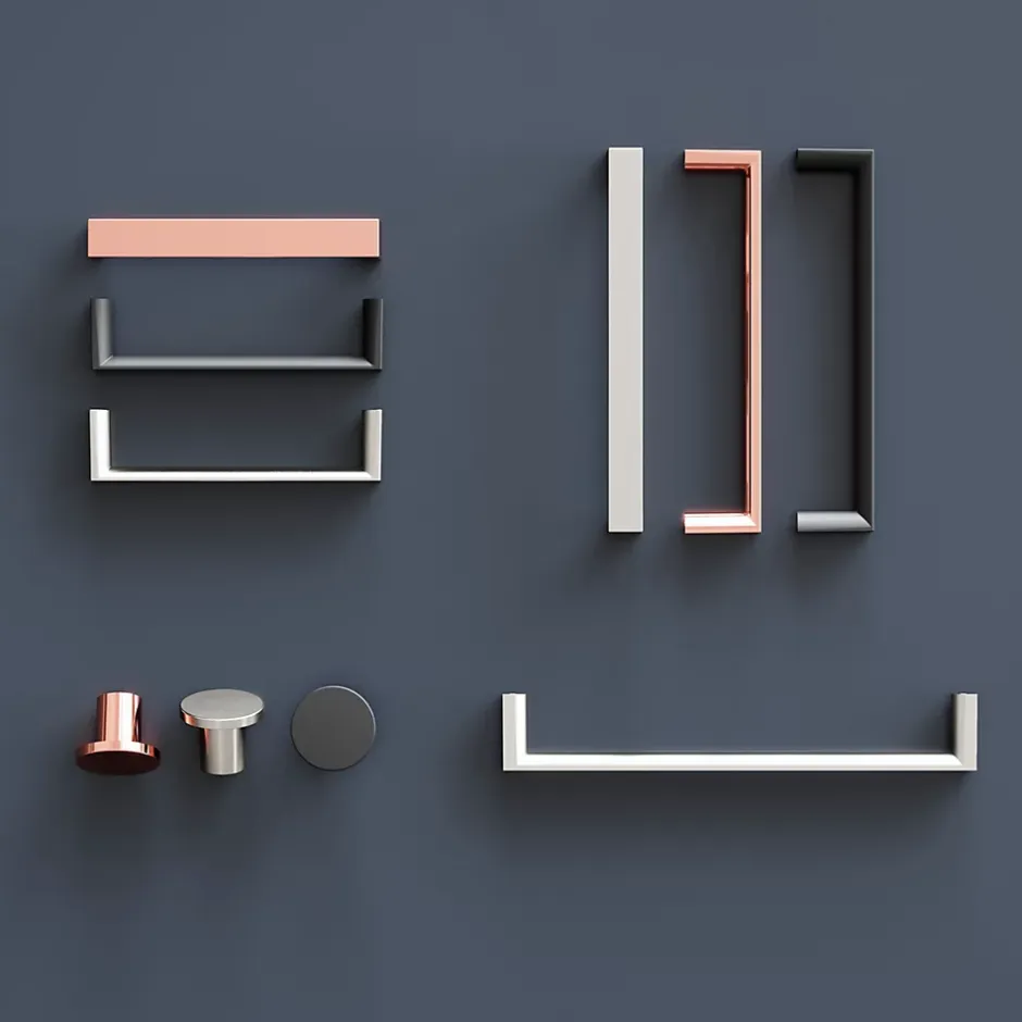 Poignée de meuble Droit Dotz doré l.104mm x l.14mm x H. 26mm entraxe 96mm-GoodHome New