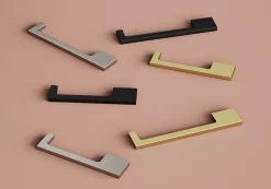 Poignée de meuble Droit Skej aluminium mat noir l.158mm x l.7mm x H. 30mm entraxe 128mm^GoodHome Sale