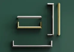 Poignée de meuble Droit Keri effet laiton satin doré l.106mm x l.11mm x H. 27mm entraxe 96mm^GoodHome Discount