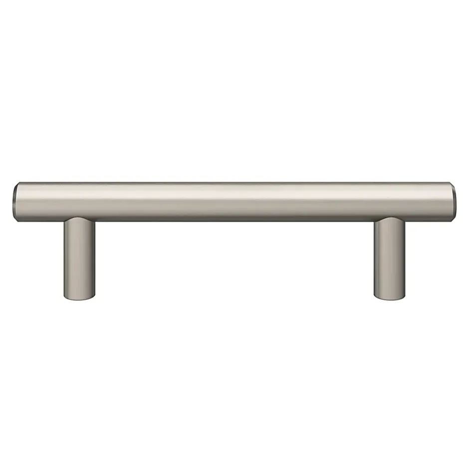 Poignée de meuble en T Dizel acier effet nickel satin gris l.136mm x l.12mm x H. 35mm entraxe 96mm-GoodHome Clearance
