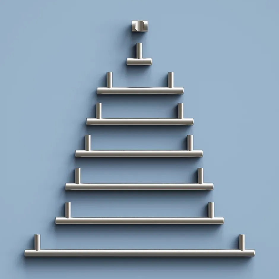 Poignée de meuble en T Dizel acier effet nickel satin gris l.136mm x l.12mm x H. 35mm entraxe 96mm-GoodHome Clearance