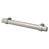 Poignée de meuble en T Kerver acier et Zamac effet nickel satin gris l.168mm x l.18mm x H. 34mm entraxe 128mm^GoodHome Clearance