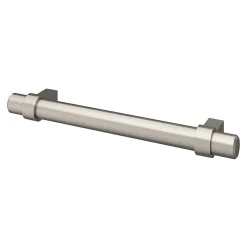 Poignée de meuble en T Kerver acier et Zamac effet nickel satin gris l.168mm x l.18mm x H. 34mm entraxe 128mm^GoodHome Clearance