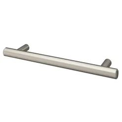 Poignée de meuble en T Dizel acier effet nickel satin gris l.168mm x l.12mm x H. 35mm entraxe 128mm^GoodHome Sale