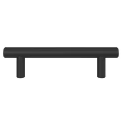 Poignée de meuble en T Dizel acier mat noir l.136mm x l.12mm x H. 35mm entraxe 96mm-GoodHome Best