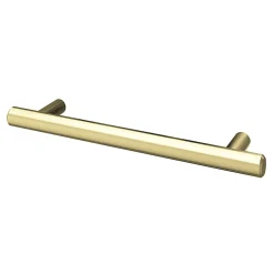 Poignée de meuble en T Dizel acier effet laiton satin doré l.168mm x l.12mm x H. 35mm entraxe 128mm-GoodHome Online