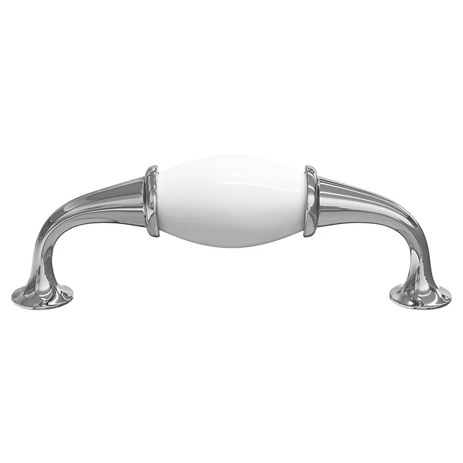 Poignée de meuble porcelaine blanc 96mm^GoodHome