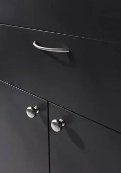 Poignée de meuble nœud Primel effet nickel satin gris l.114mm x l.11mm x H. 27mm entraxe 96mm-GoodHome Outlet