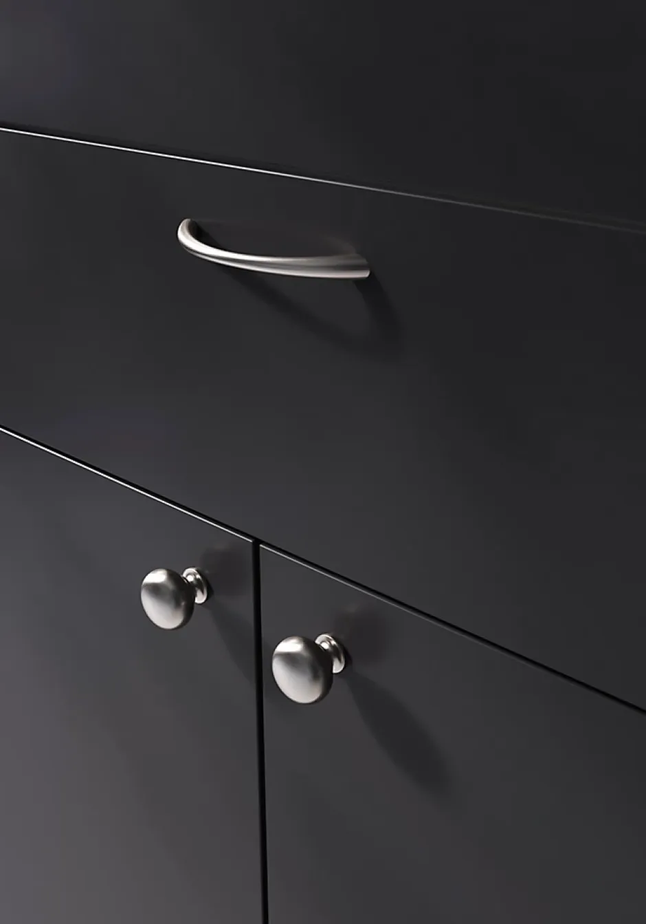 Poignée de meuble nœud Primel effet nickel satin gris l.114mm x l.11mm x H. 27mm entraxe 96mm-GoodHome Outlet