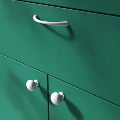 Poignée de meuble nœud Primel mat blanc l.114mm x l.11mm x H. 27mm entraxe 96mm-GoodHome Outlet