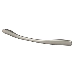 Poignée de meuble nœud Ruis effet nickel satin gris l.169mm x l.10mm x H. 25mm entraxe 128mm-GoodHome Online