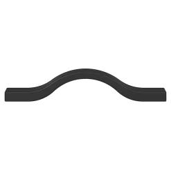 Poignée de meuble nœud Prat aluminium mat noir l.130mm x l.10mm x H. 24mm entraxe 96mm-GoodHome Discount