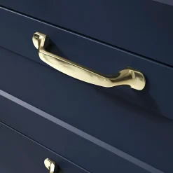 Poignée de meuble nœud Govlin aluminium effet laiton doré l.131mm x l.19mm x H. 24mm entraxe 96mm^GoodHome Clearance