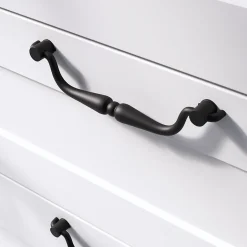 Poignée de meuble nœud Kilhog mat noir l.143mm x H. 35mm entraxe 128mm^GoodHome Hot