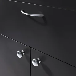 Poignée de meuble nœud Primel effet chromé gris l.114mm x l.11mm x H. 27mm entraxe 96mm-GoodHome Discount