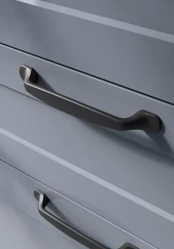 Poignée de meuble nœud Govlin aluminium mat noir l.164mm x l.20mm x H. 24mm entraxe 128mm^GoodHome Discount