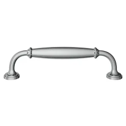 Poignée de meuble nœud Ruis effet chromé gris l.148mm x l.20mm x H. 38mm entraxe 128mm-GoodHome Discount