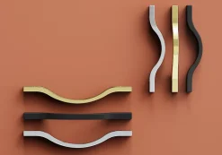 Poignée de meuble nœud Prat aluminium mat noir l.162mm x l.10mm x H. 26mm entraxe 128mm-GoodHome Online