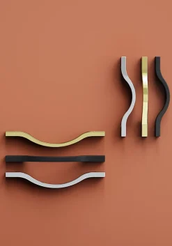 Poignée de meuble nœud Prat aluminium mat noir l.162mm x l.10mm x H. 26mm entraxe 128mm-GoodHome Online