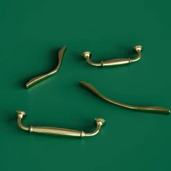 Poignée de meuble nœud Ruis effet laiton doré l.116mm x l.20mm x H. 38mm entraxe 96mm-GoodHome Discount