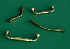 Poignée de meuble nœud Ruis effet laiton doré l.169mm x l.10mm x H. 25mm entraxe 128mm-GoodHome Online