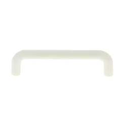 Poignée de meuble nœud Plastic Plastique mat blanc l.106mm x H. 10mm entraxe 96mm- Clearance