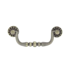 Poignée de meuble nœud Rohan effet laiton satin doré l.122mm x H. 48mm entraxe 96mm- Hot