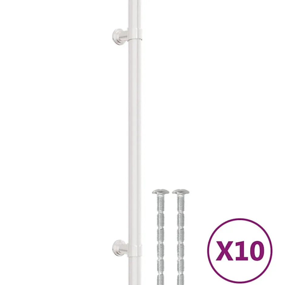 Poignées d armoire 10 pcs argenté 192 mm acier inoxydable-Vidaxl Clearance