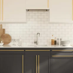 Poignées d armoire 5 pcs doré 480 mm acier inoxydable^Vidaxl Outlet