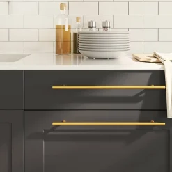 Poignées d armoire 5 pcs doré 320 mm acier inoxydable-Vidaxl Clearance