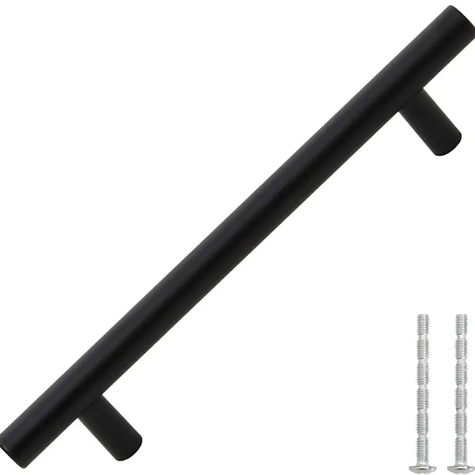 Poignées d armoire 10 pcs noir 160 mm acier inoxydable-Vidaxl Clearance