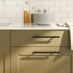 Poignées d armoire 10 pcs noir 160 mm acier inoxydable-Vidaxl Clearance