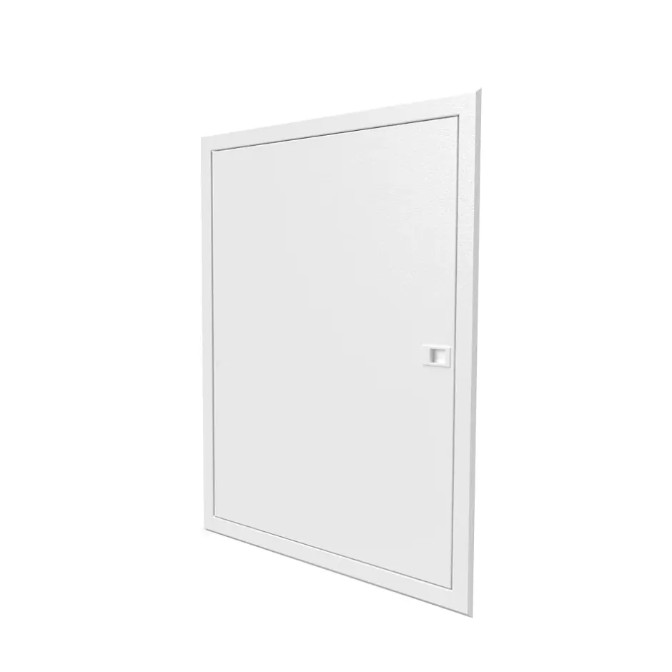 Porte Affleurante pour bac d'encastrement BTT2 - 2x13 modules - Blanc - H. hors-tout 711 mm-Atole New