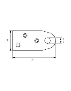 Porte-cadenas à pattes, acier, fermeture de coffres et portes, 2 pattes -^Thirard New