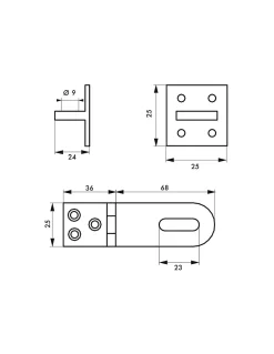 Porte-cadenas à recouvrement, laiton, fermeture de coffres et portes -^Thirard Online
