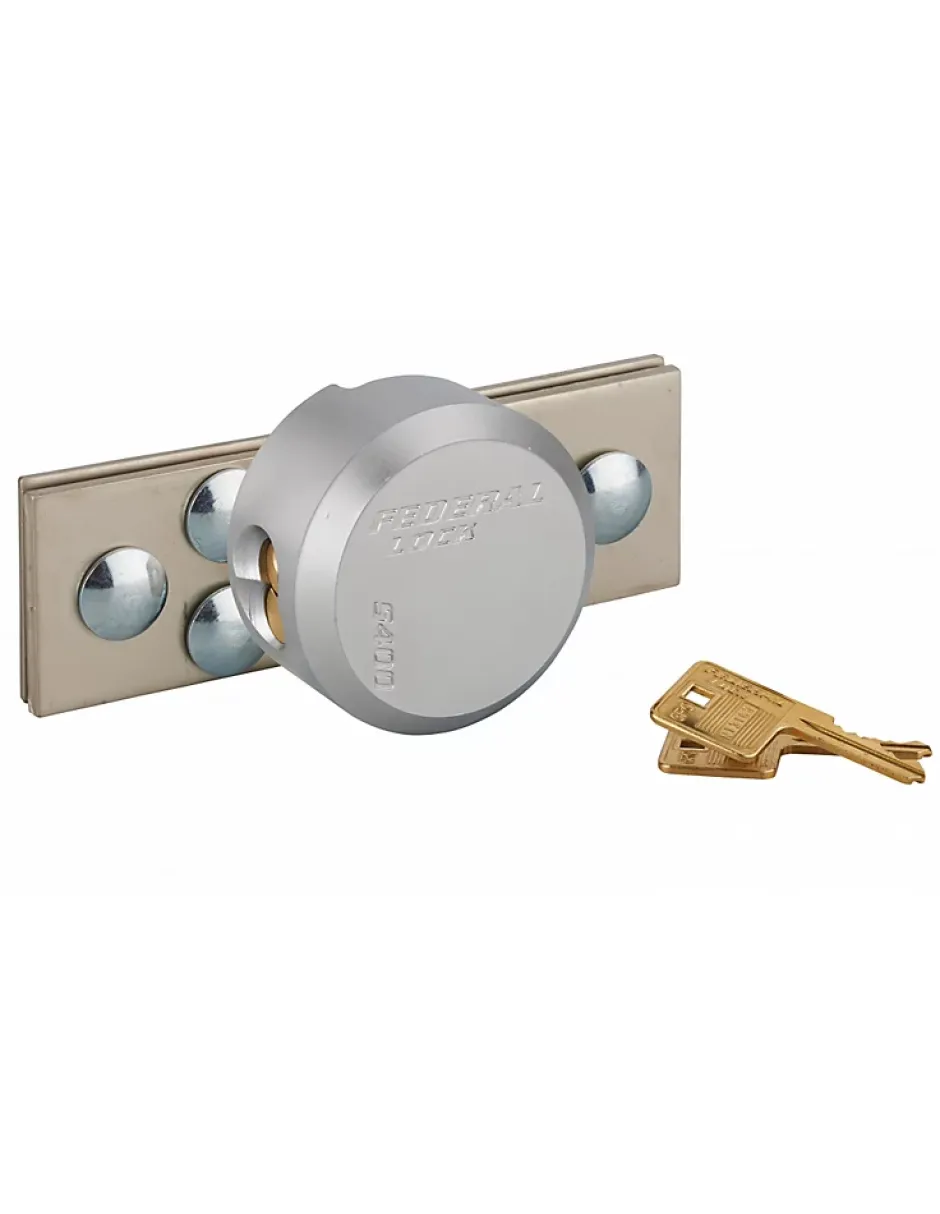 Porte-cadenas et cadenas, acier, protection renforcée pour fermeture, cadenas diamètre 73mm, zingué, 2 clés -^Thirard Sale