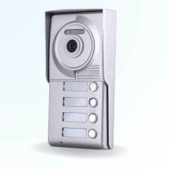 Portier interphone vidéo classic 4 fils - 4 appartements - 4 écrans noirs^BT SECURITY