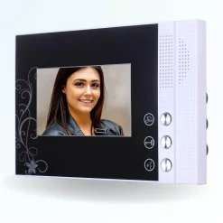 Portier interphone vidéo classic 4 fils - 1 appartement - 2 écrans noirs - avec lecteur de badge^BT SECURITY Online