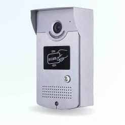 Portier interphone vidéo cards 4 fils pour 2 entrées - 1 appartement - 2 platines - 1 écran noir 7" - avec mémoire photos...^BT SECURITY New