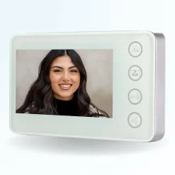 Portier interphone vidéo modern 2 fils - 1 appartement - 1 écran blanc^BT SECURITY Hot