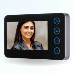 Portier interphone vidéo neo 2 fils - 6 appartements - 6 écrans noirs-BT SECURITY New